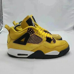 Nike Air Jordan Men's 4 Retro Lightning 2021 Tour Sneaker Shoes Yellow Size 7.5